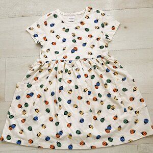 Hanna Andersson Short Sleeve Skater Ladybug Dress Size 6-7